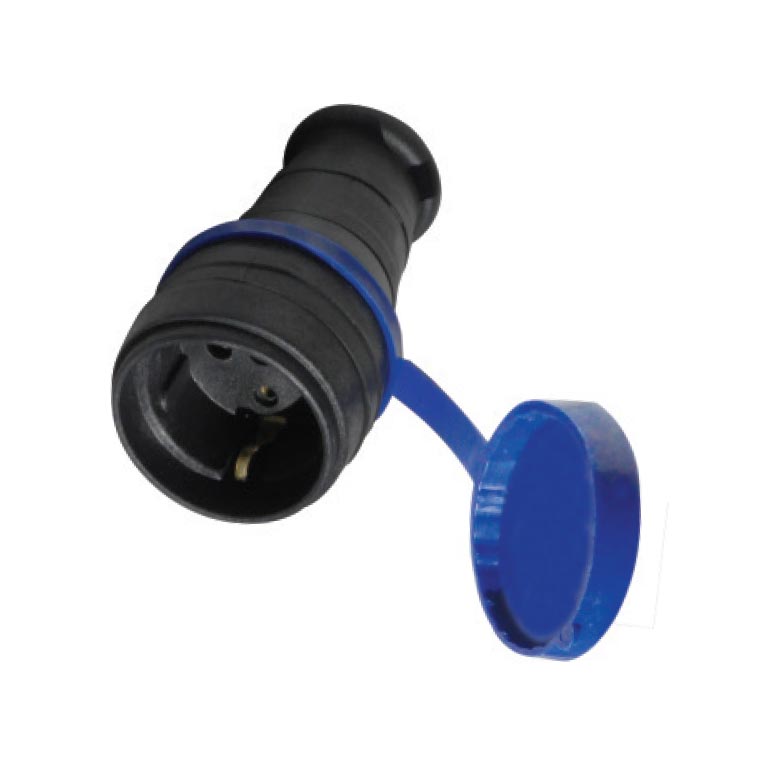 AE0103 Kauçuk Topraklı Dişi Fiş