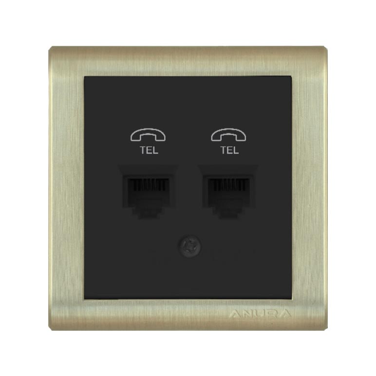 AE02411 Çiftli Telefon Prizi