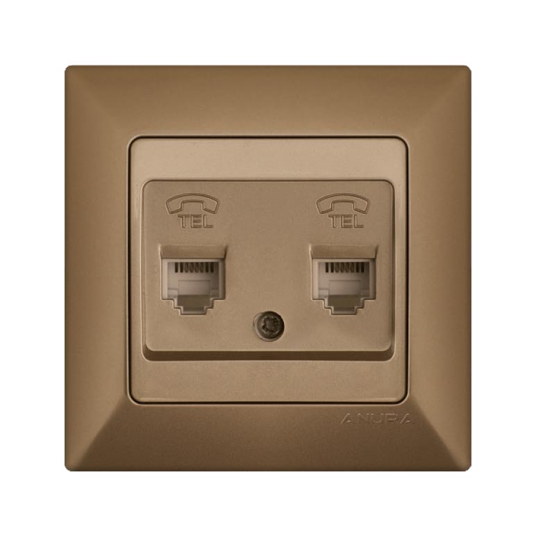 AE01411 Çiftli Telefon Prizi