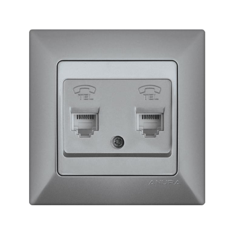 AE01311 Çiftli Telefon Prizi