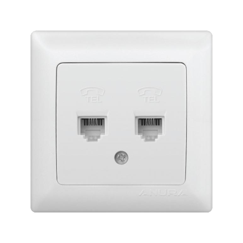 AE01111 Çiftli Telefon Prizi