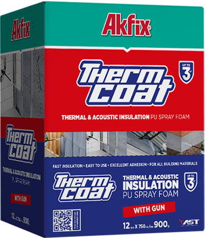 THERMCOAT TERMAL VE AKUSTİK YALITIM KÖPÜĞÜ (TABANCALI KULLANIM)